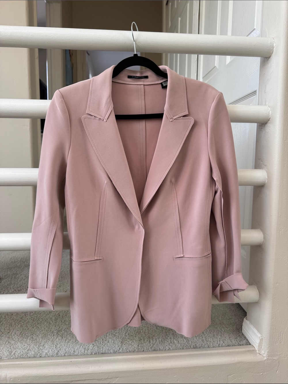 T Tahari Dusty Pink Tailored Blazer